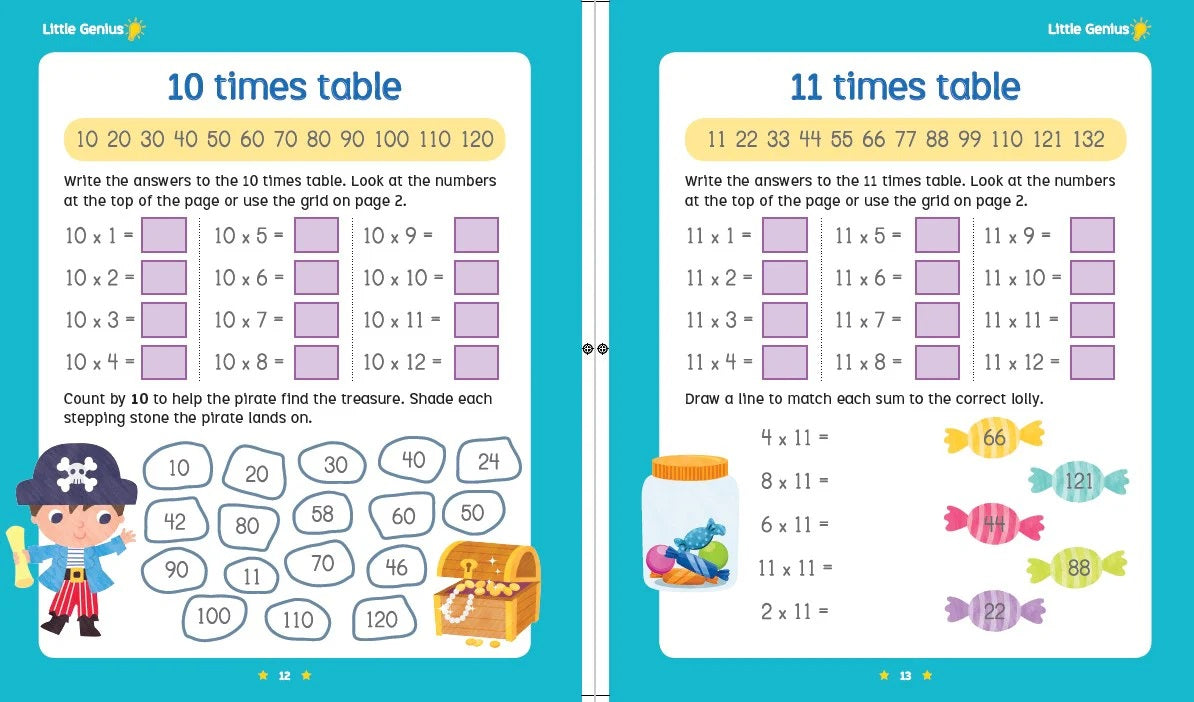 Little Genius Magnetic Folder - Times Table