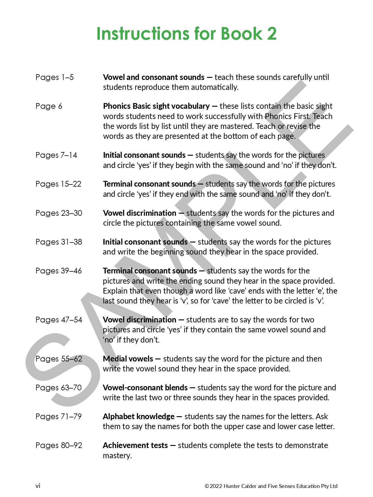 Five Senses Phonics Book 2