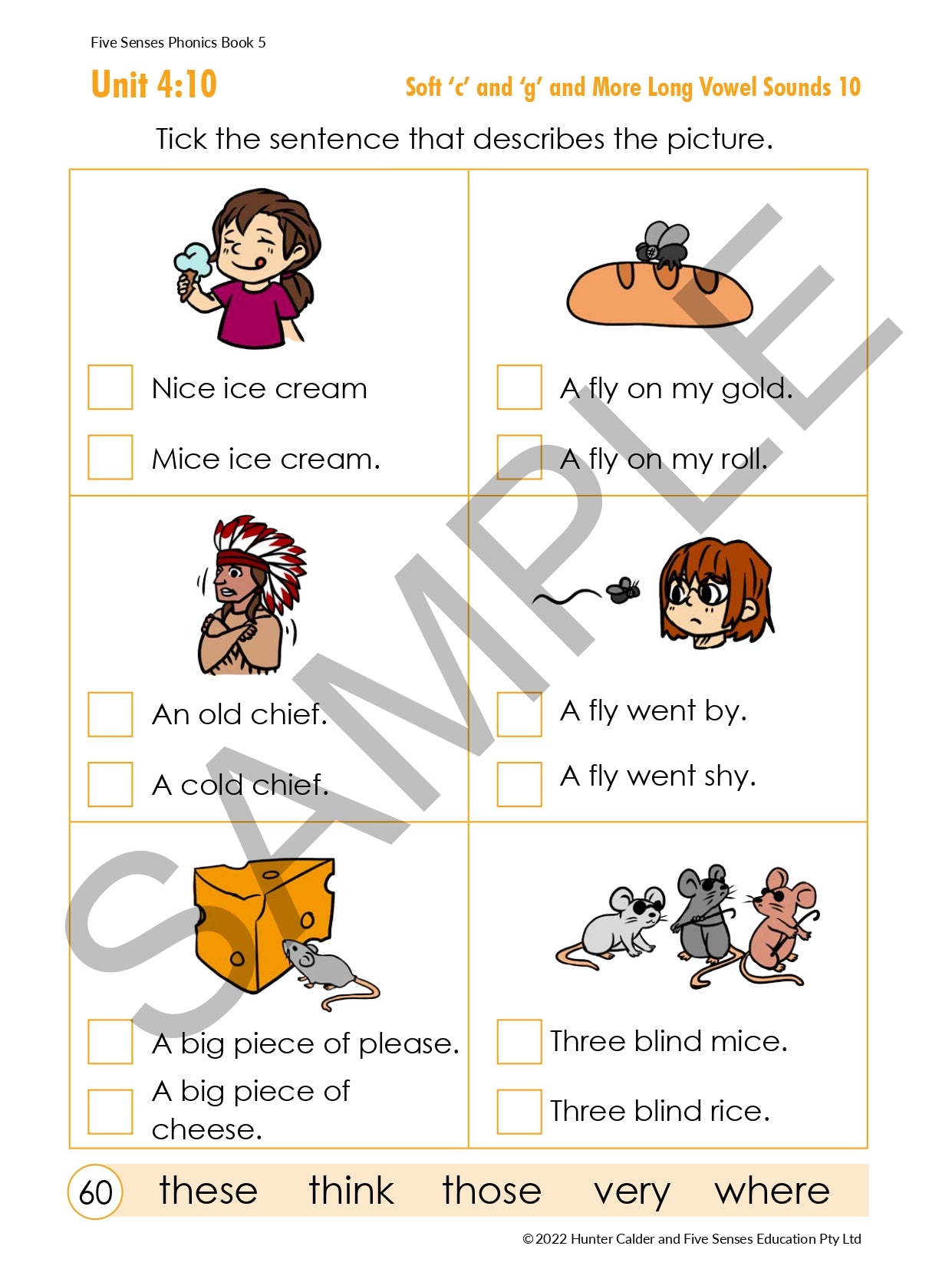 Five Senses Phonics Book 5