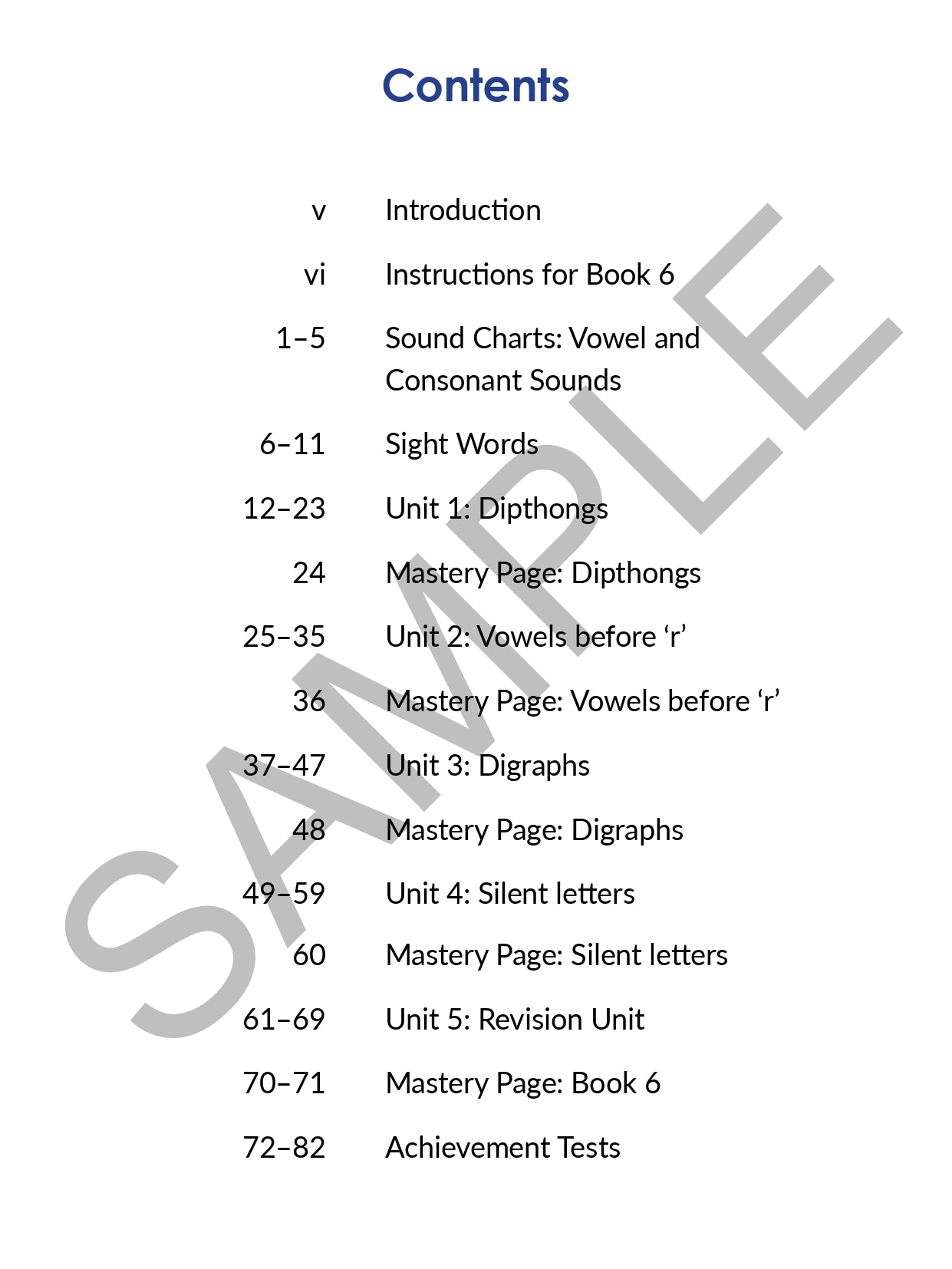 Five Senses Phonics Book 6