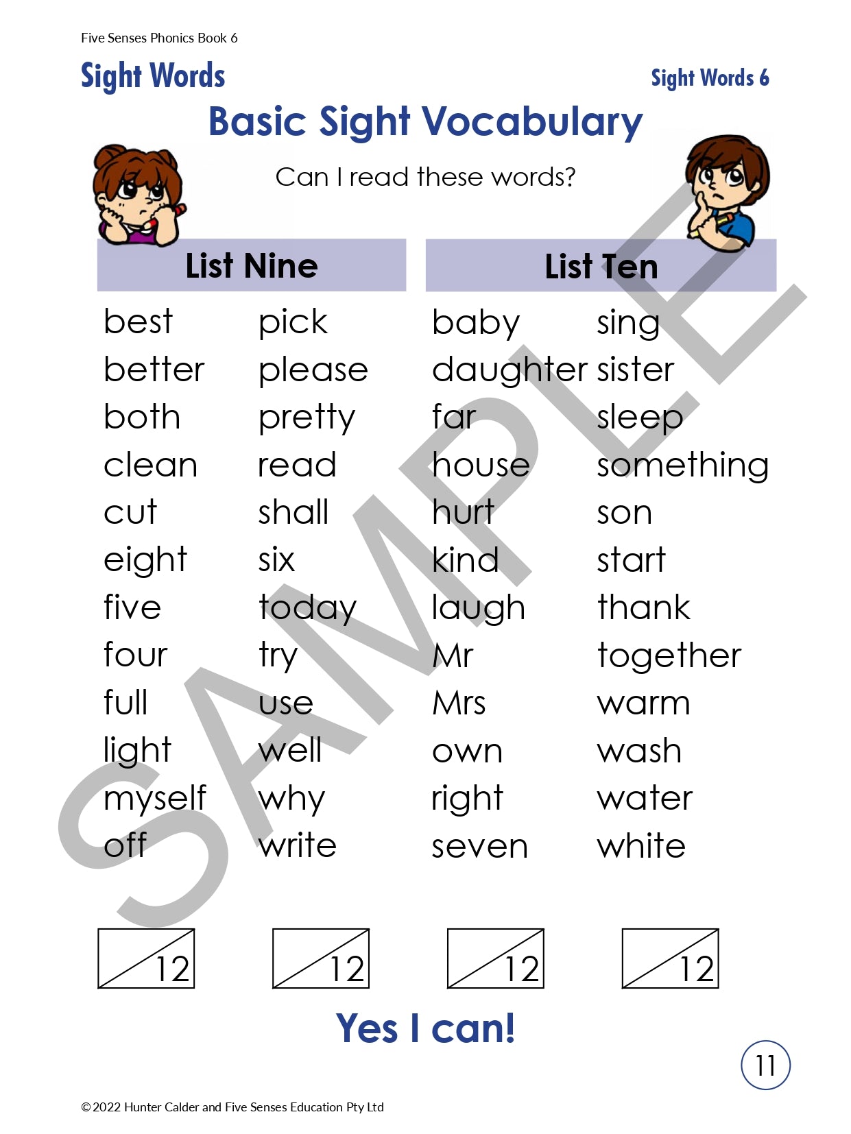 Five Senses Phonics Book 6