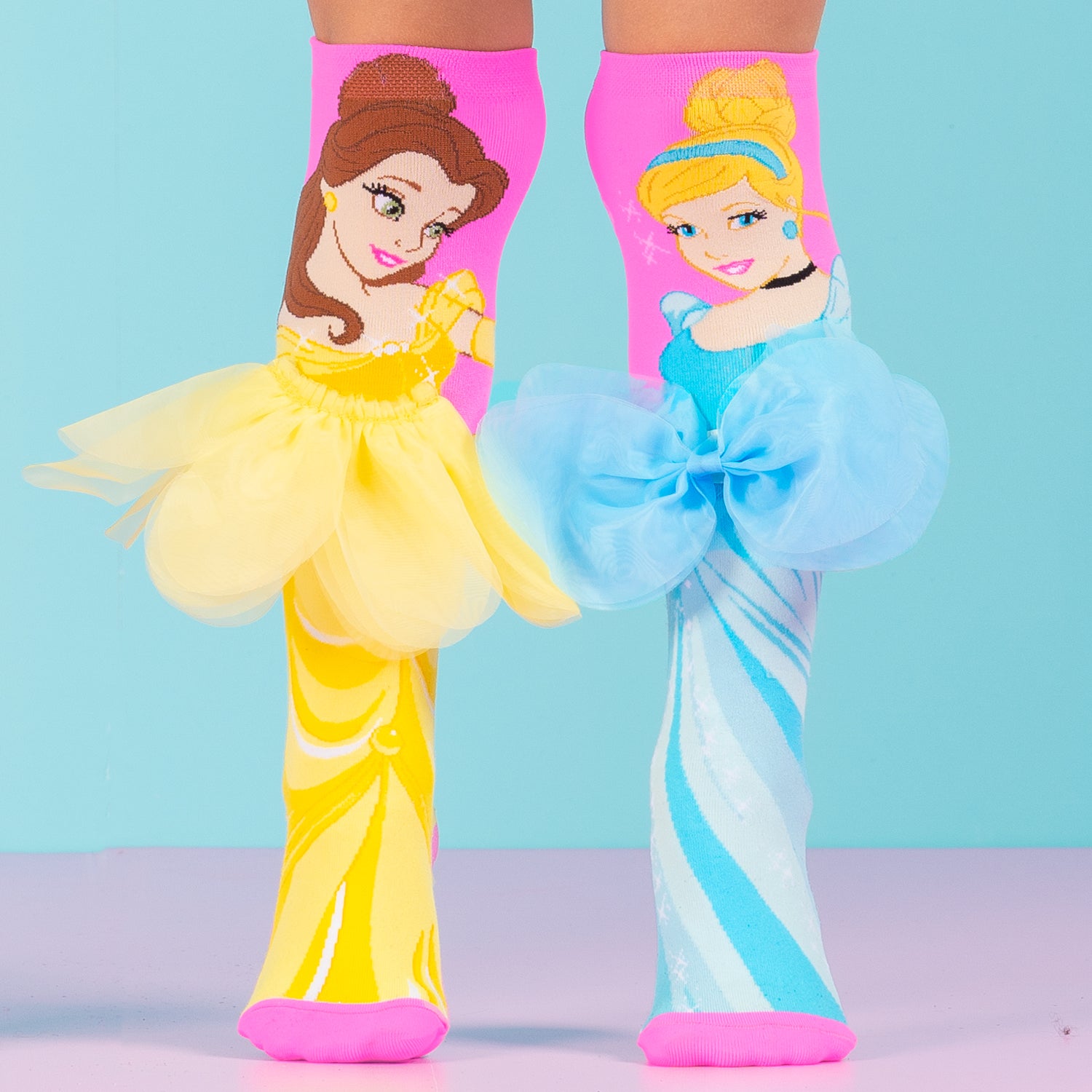 Madmia Kids & Adults Disney Series Cinderella & Belle Socks