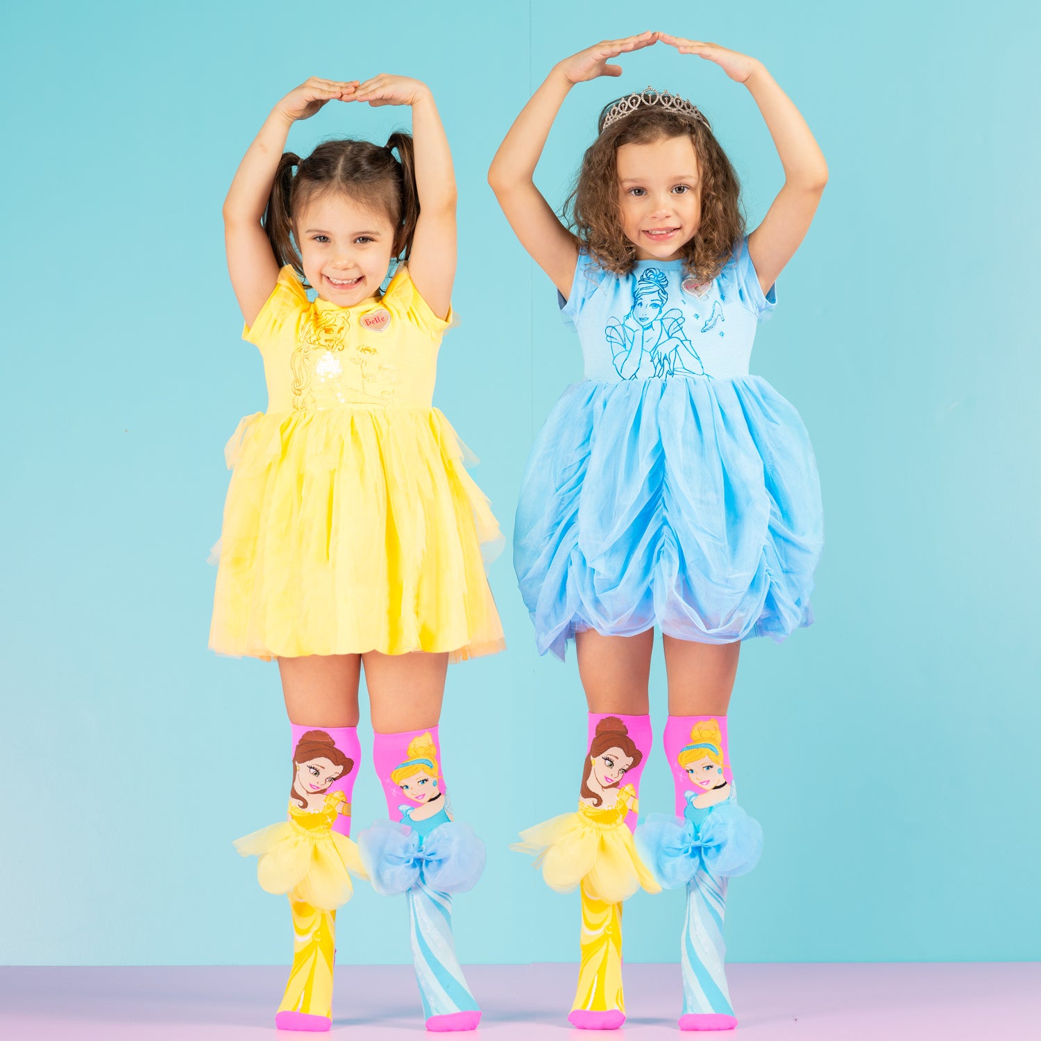 Madmia Kids & Adults Disney Series Cinderella & Belle Socks