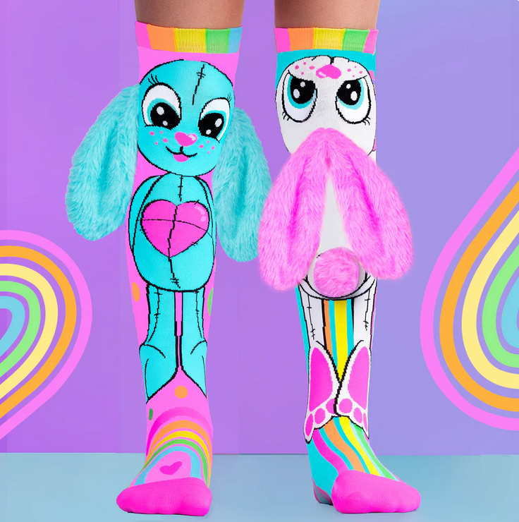 Madmia Kids & Adults Rainbow Bunny Socks