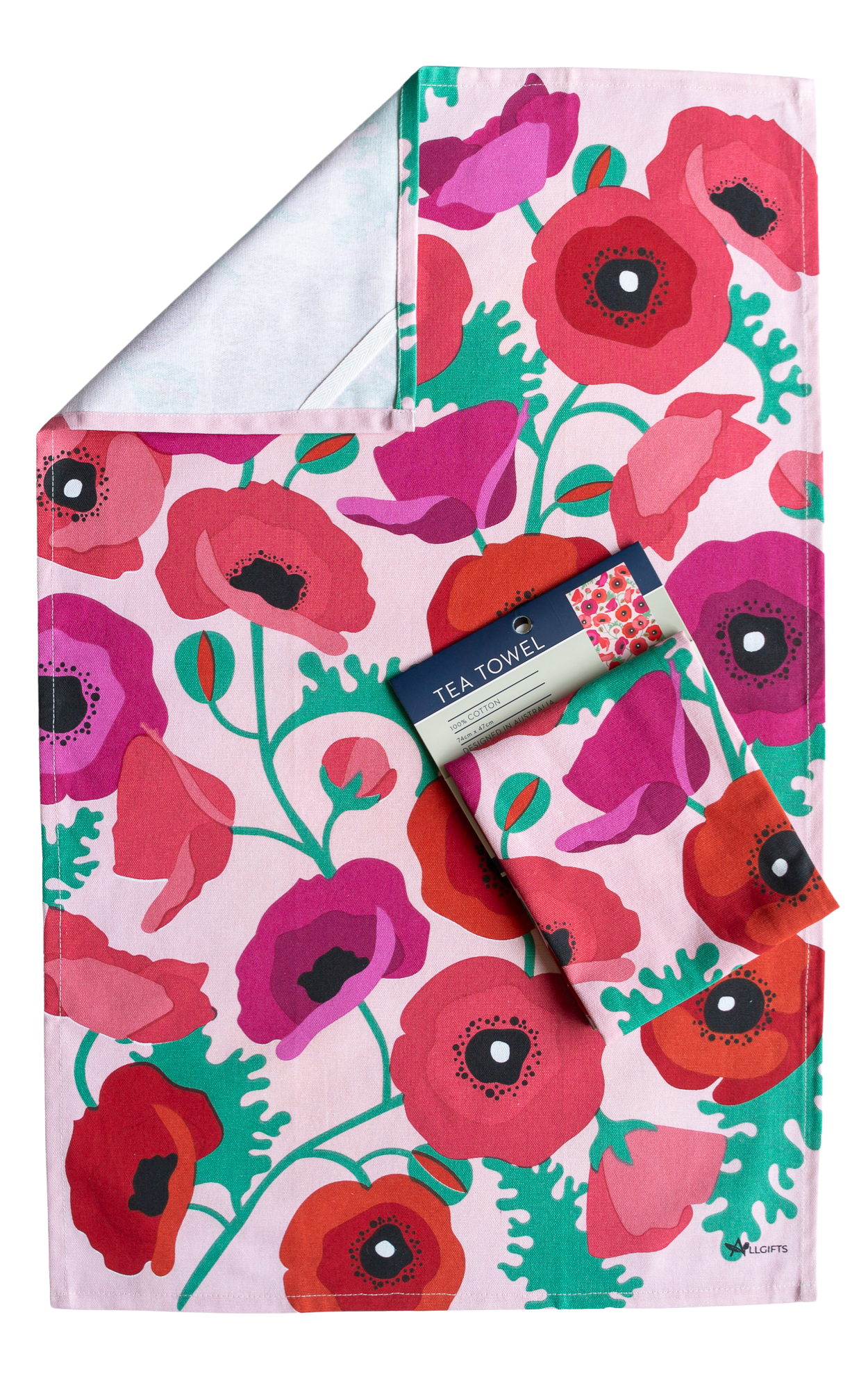 Tea Towel - Poppies: Hangsell (Carded)