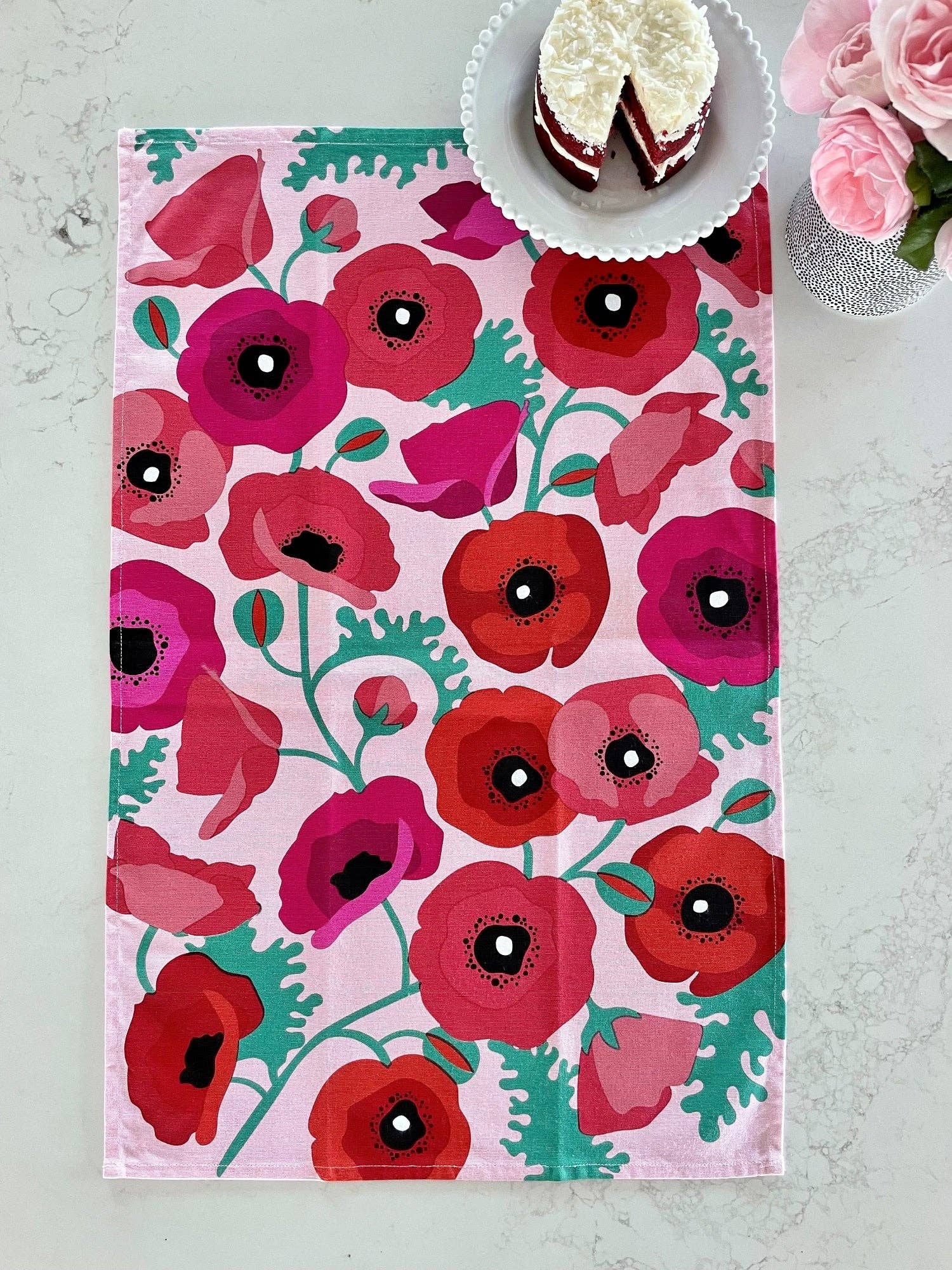 Tea Towel - Poppies: Hangsell (Carded)