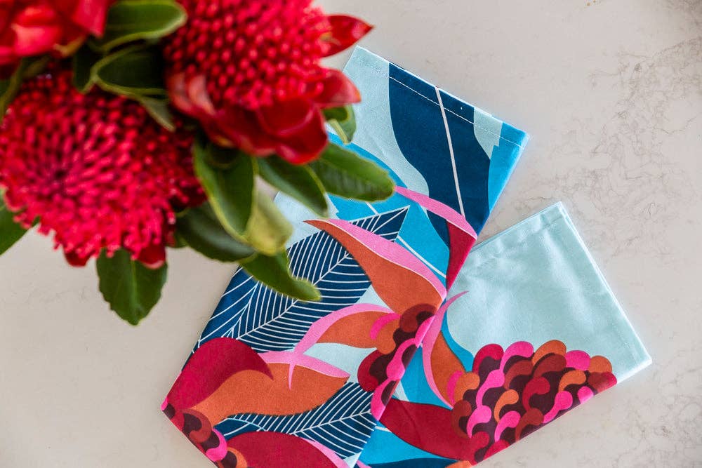 Tea Towel - Waratah