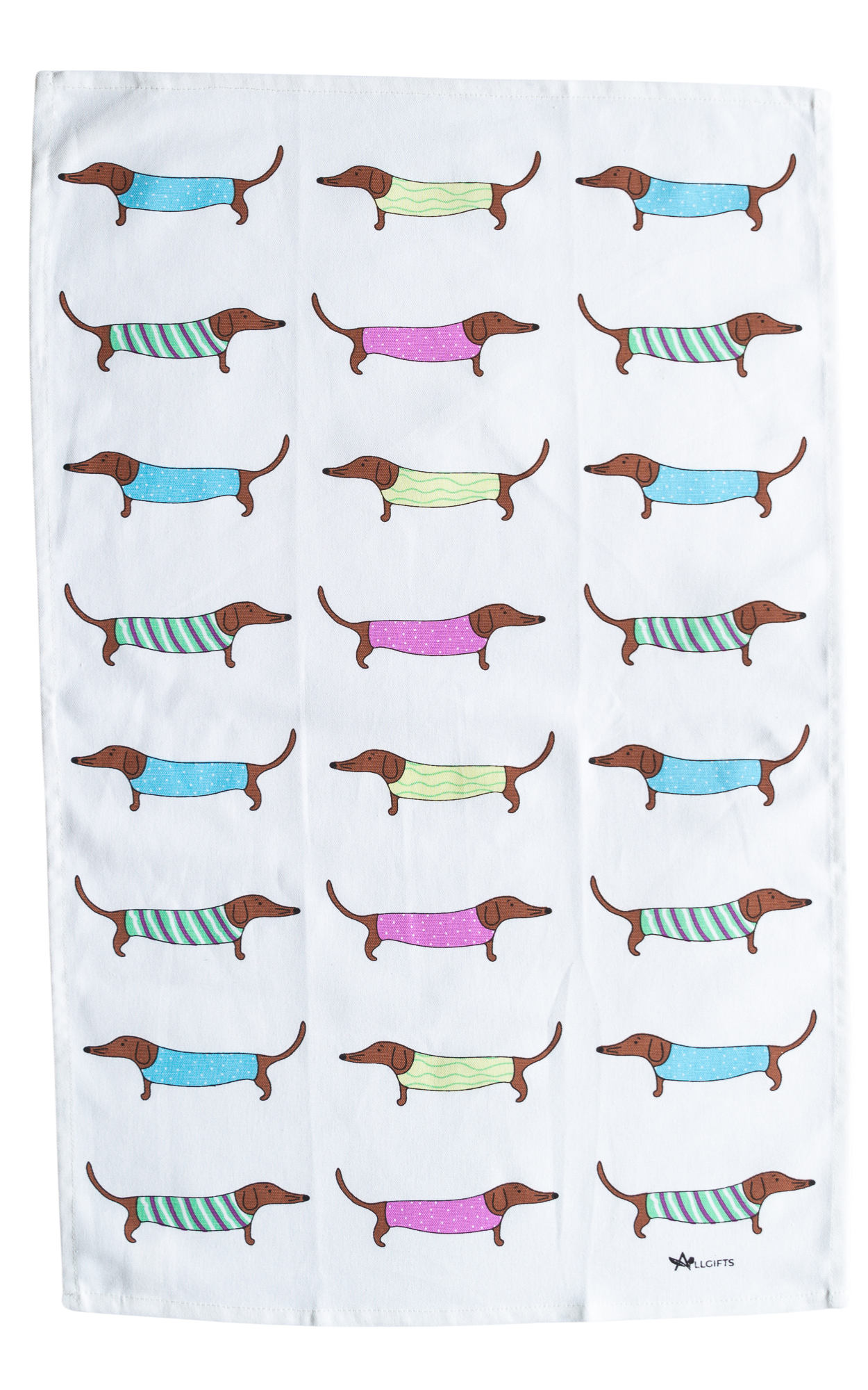 Tea Towel - Sausage Dogs: Hangsell (Carded)