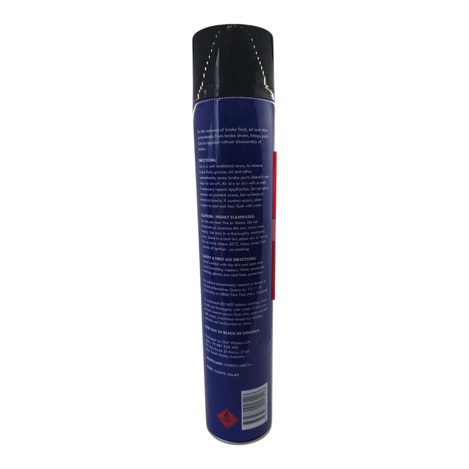 Gulf Western Brake Cleaner Jumbo 840ml Can Australian Made