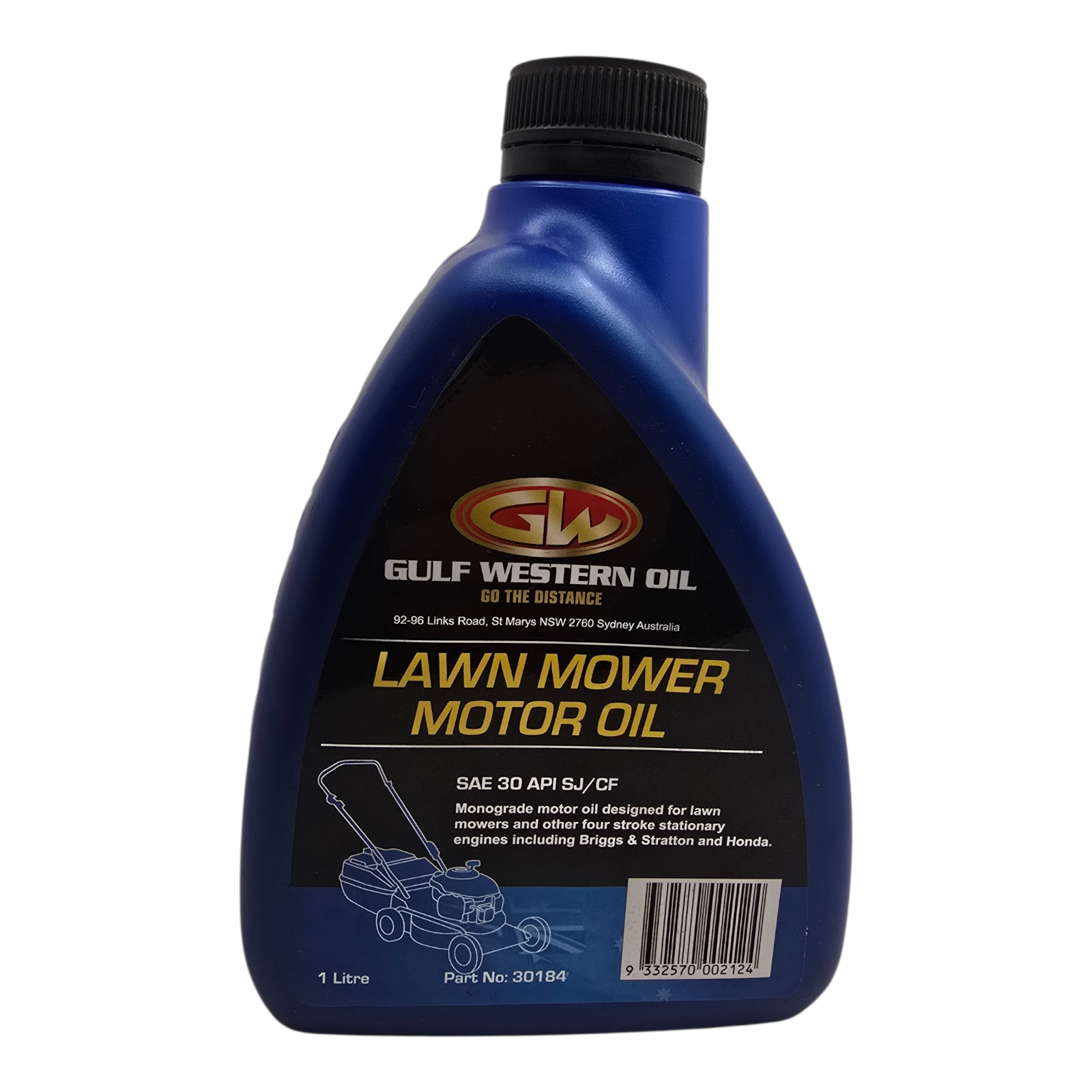 Gulf Western 4 Stroke Lawn Mower Oil SAE 30 1L (30184) AUSTRALIAN MADE