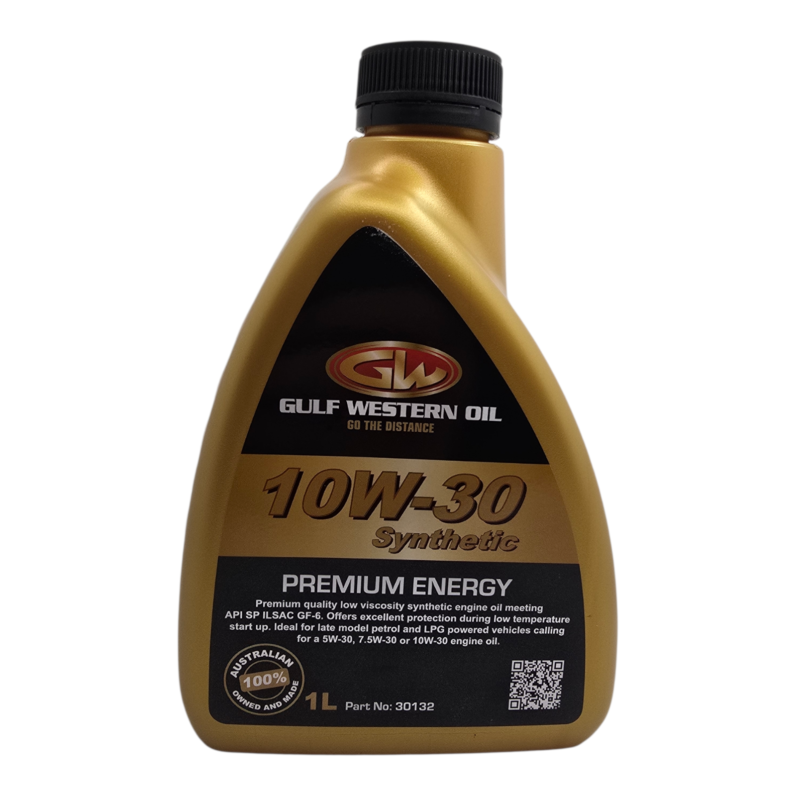 Gulf Western Premium Energy Synthetic Engine Oil 10W-30 1L  AUSTRALIAN MADE (30132)