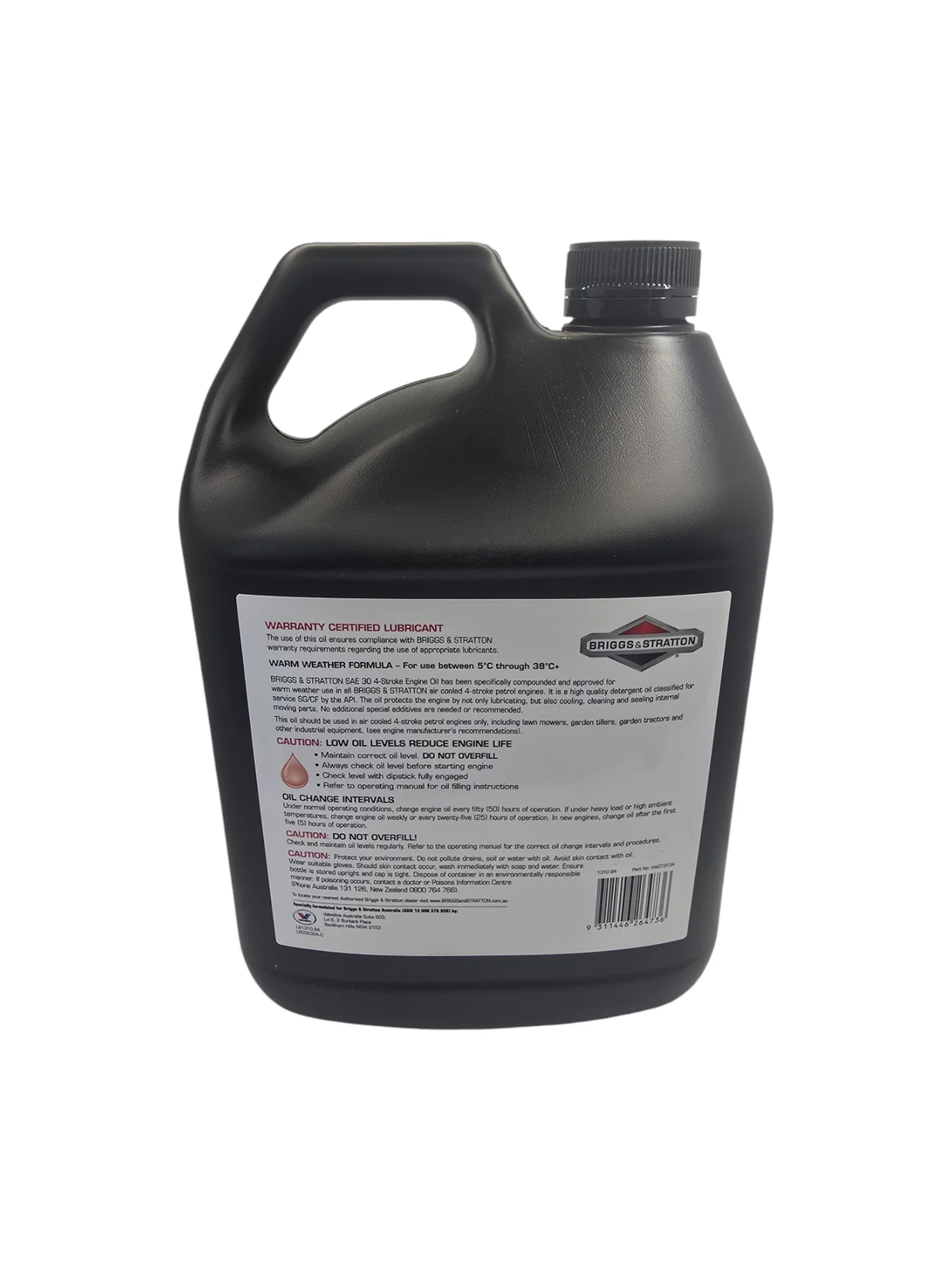 4 L Briggs & Stratton SAE30 Engine Oil Genuine
