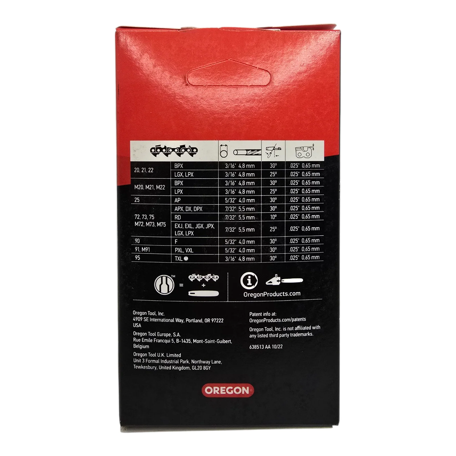 Oregon 91VXL062 Chainsaw Chain 3/8LP" .050" 62DL Genuine