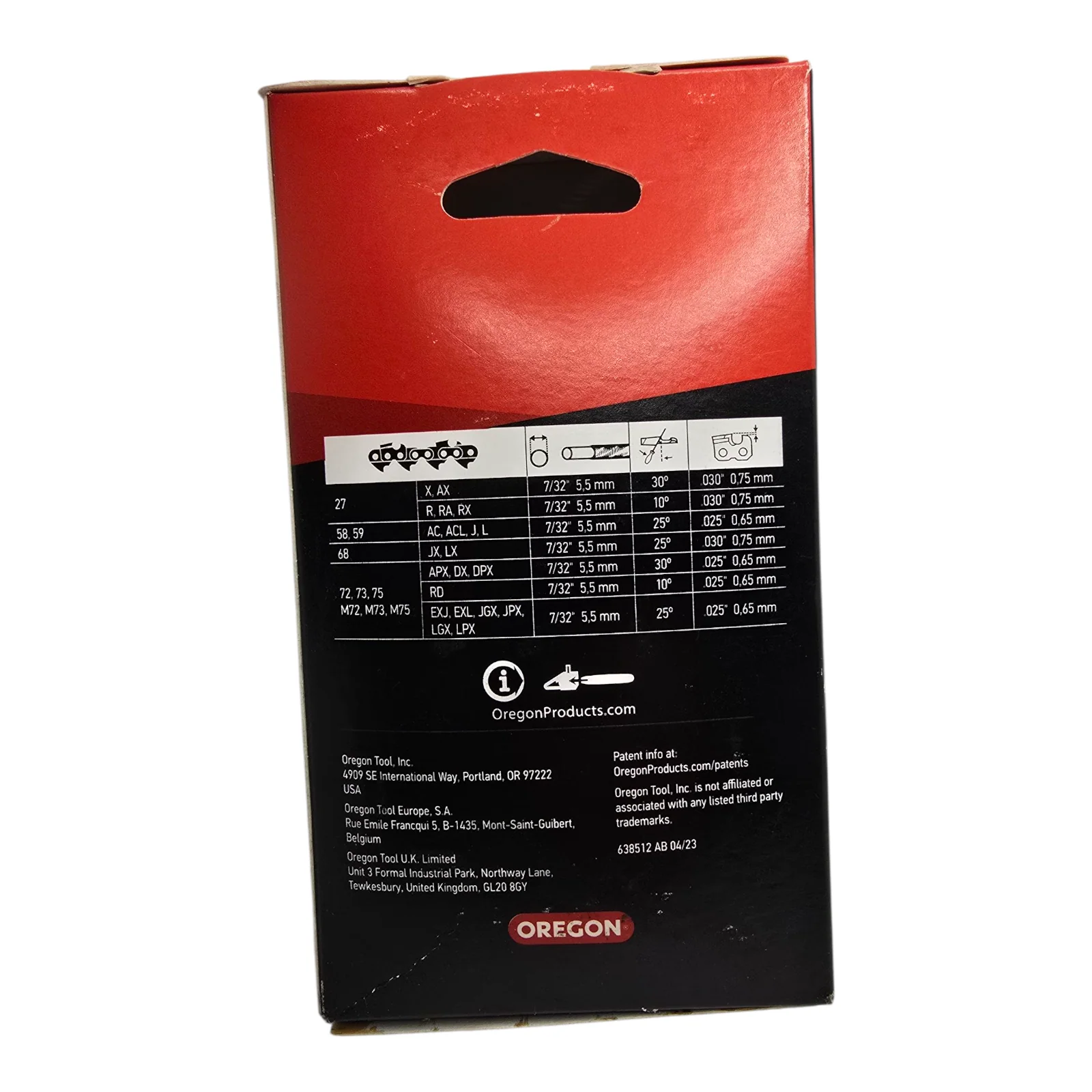 Oregon 75DPX072 Chainsaw Chain 3/8" .063" 72DL Genuine