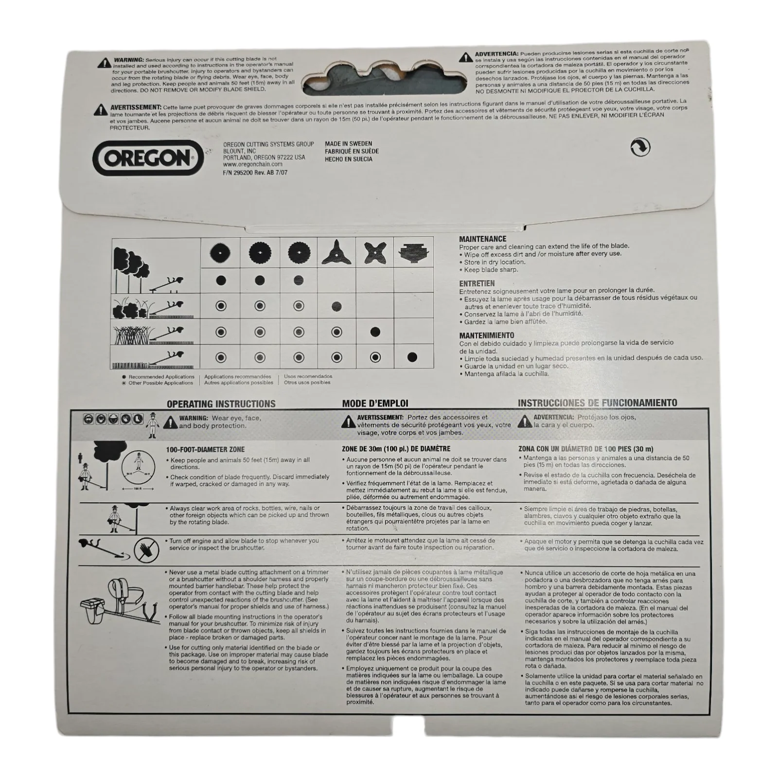 Oregon Maxi 24 Tooth Brushcutter Blade