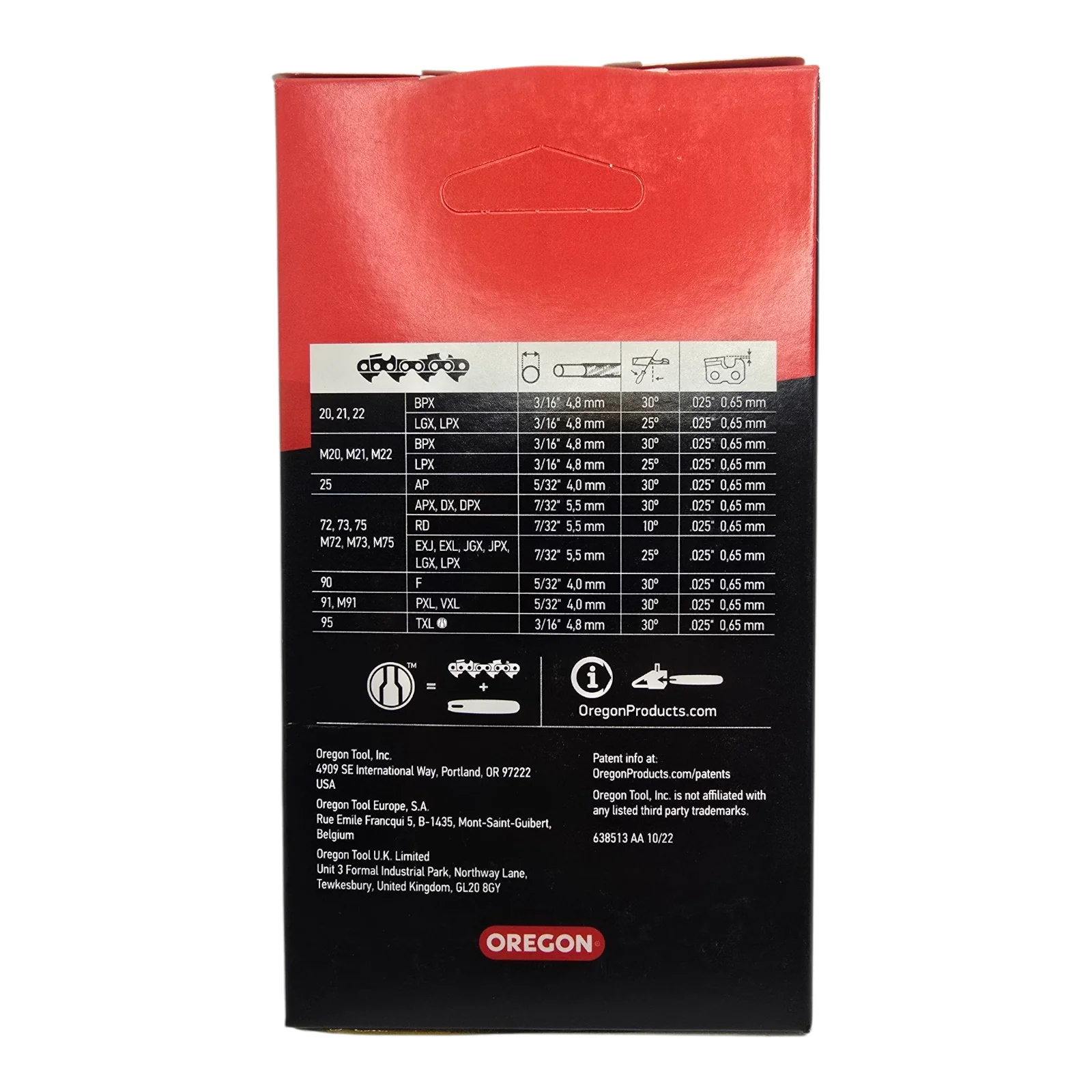Oregon 91VXL056 Chainsaw Chain 3/8LP"  .050" 56DL Genuine