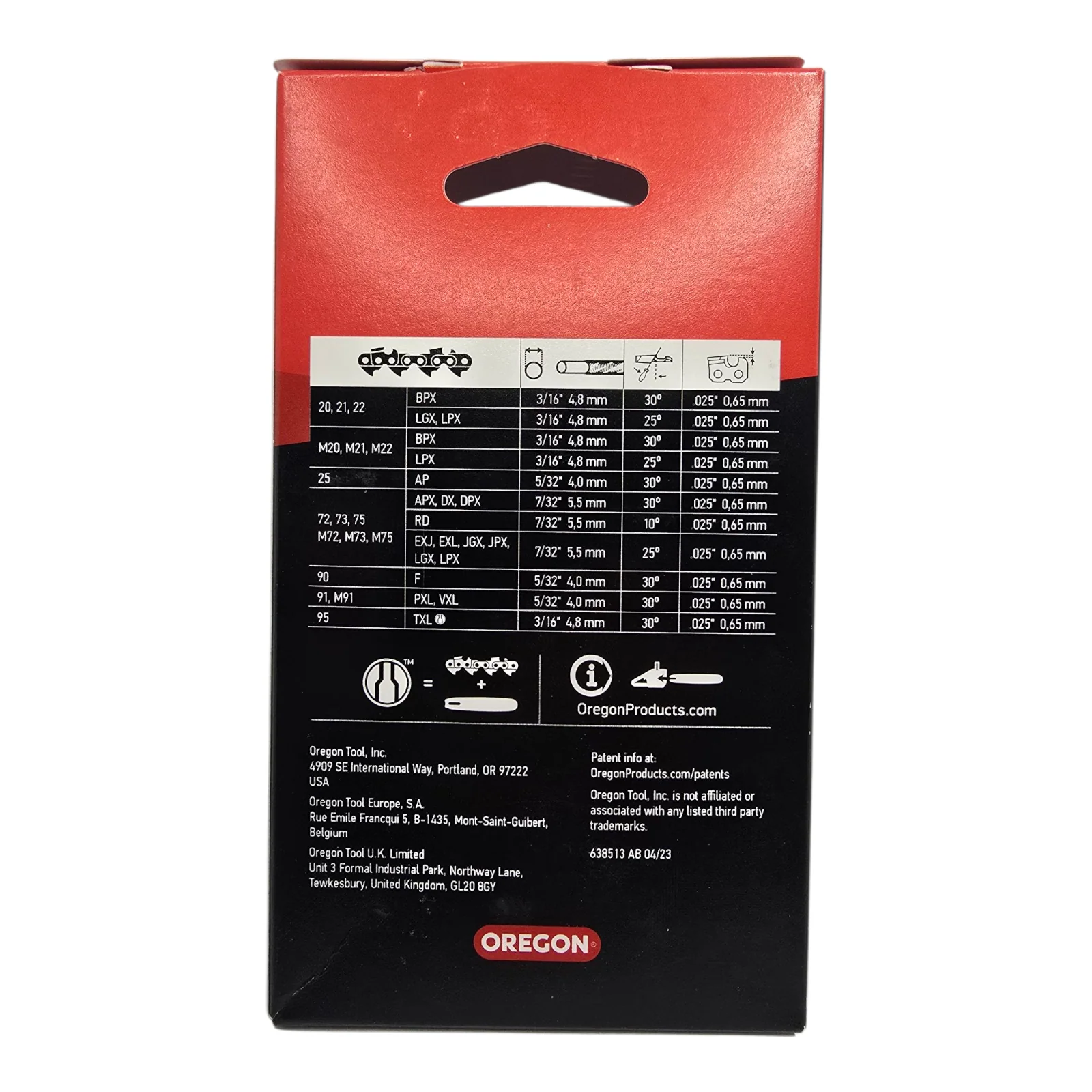 Oregon 21BPX056 Chainsaw Chain .325"  .058" 56DL Genuine