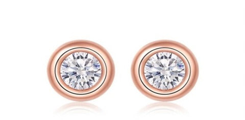 Oxy studs- Rose 1CT TDW