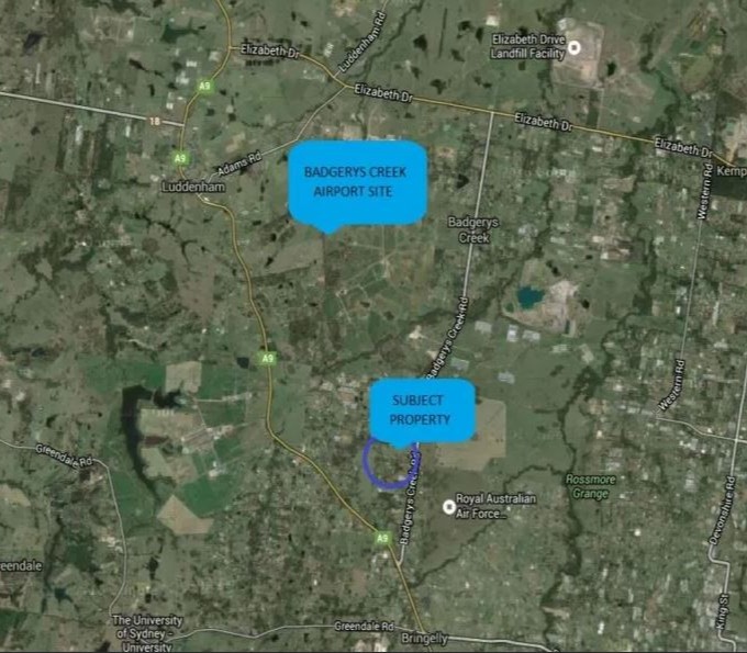 BADGERY'S CREEK - LAND SUB-DIVISION