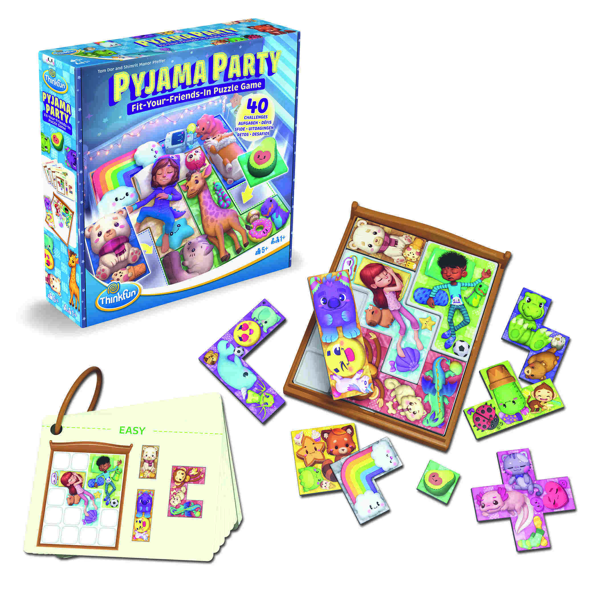 ThinkFun Pyjama Party Fit-Your-Friends-In Puzzle Game