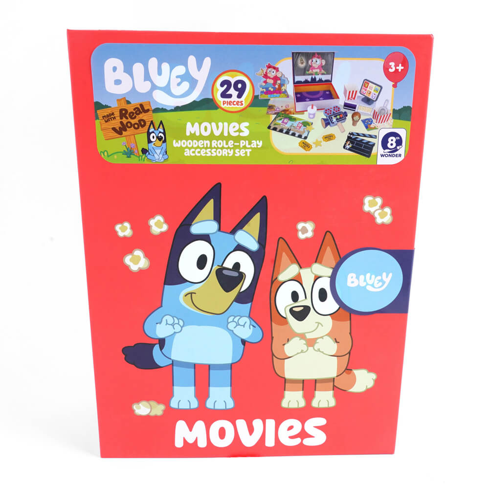 Bluey Wooden Role-Play Series - Movies Accessory Set