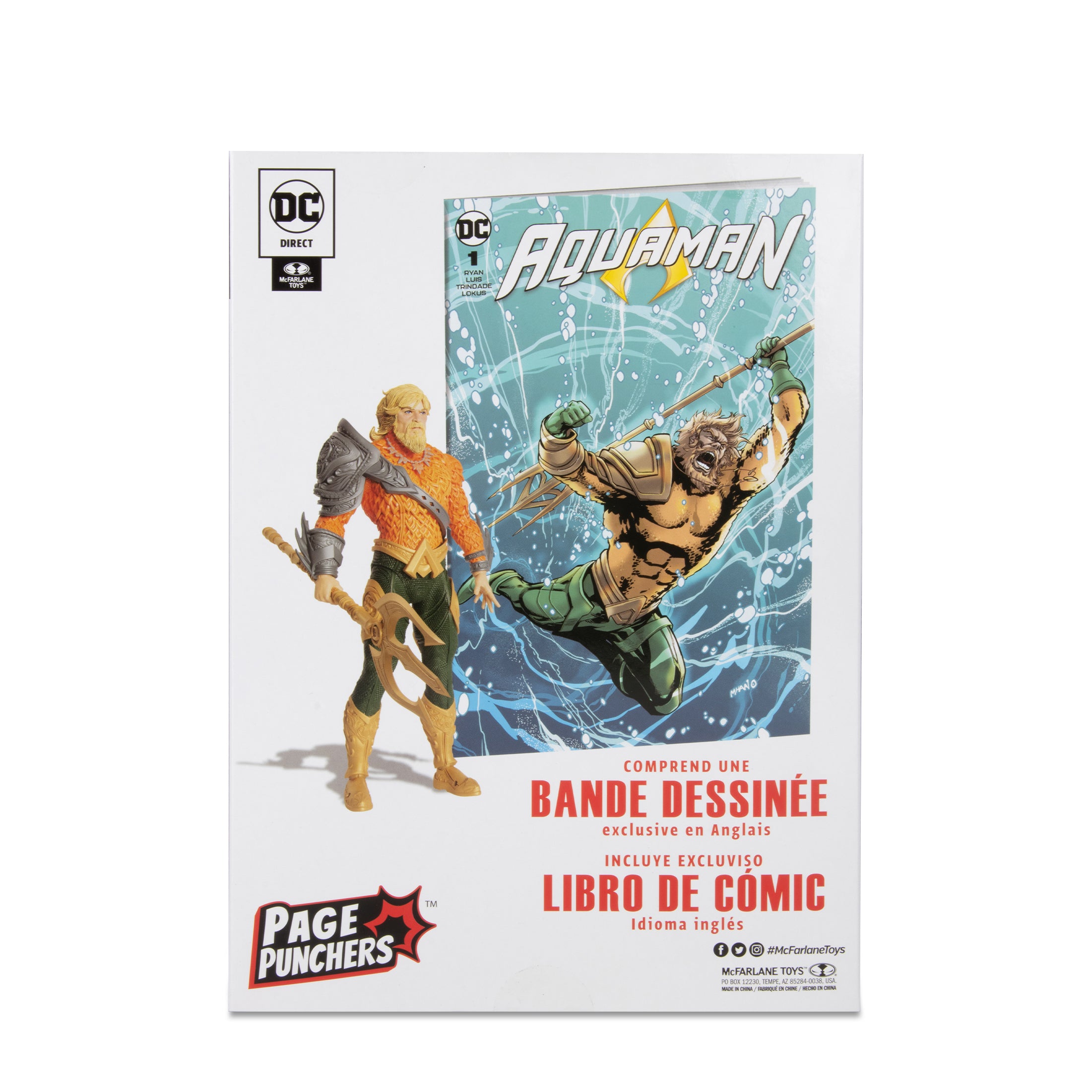 McFarlane Aquaman DC Page Punchers - Aquaman Action Figure with comic