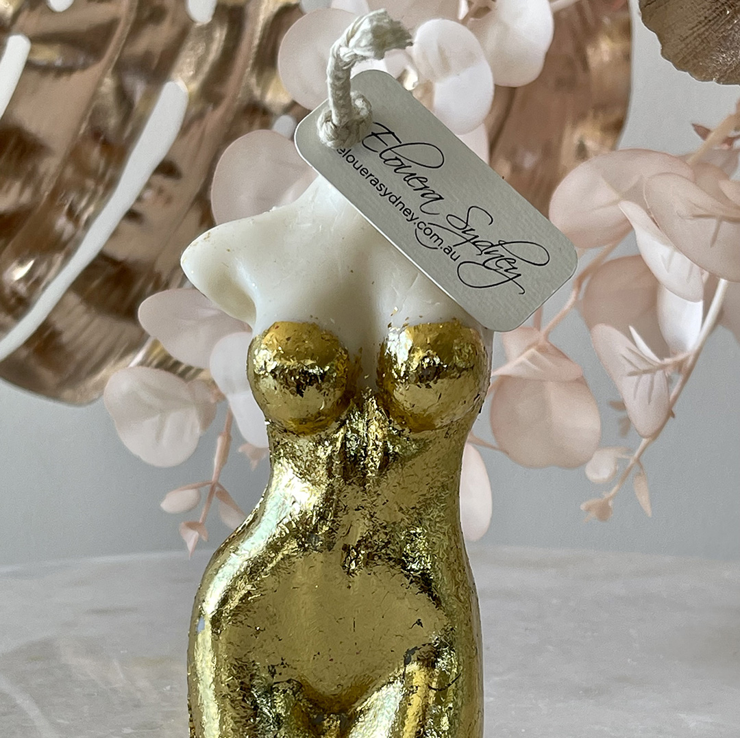 Marilyn Drip Candle Gold Leaf