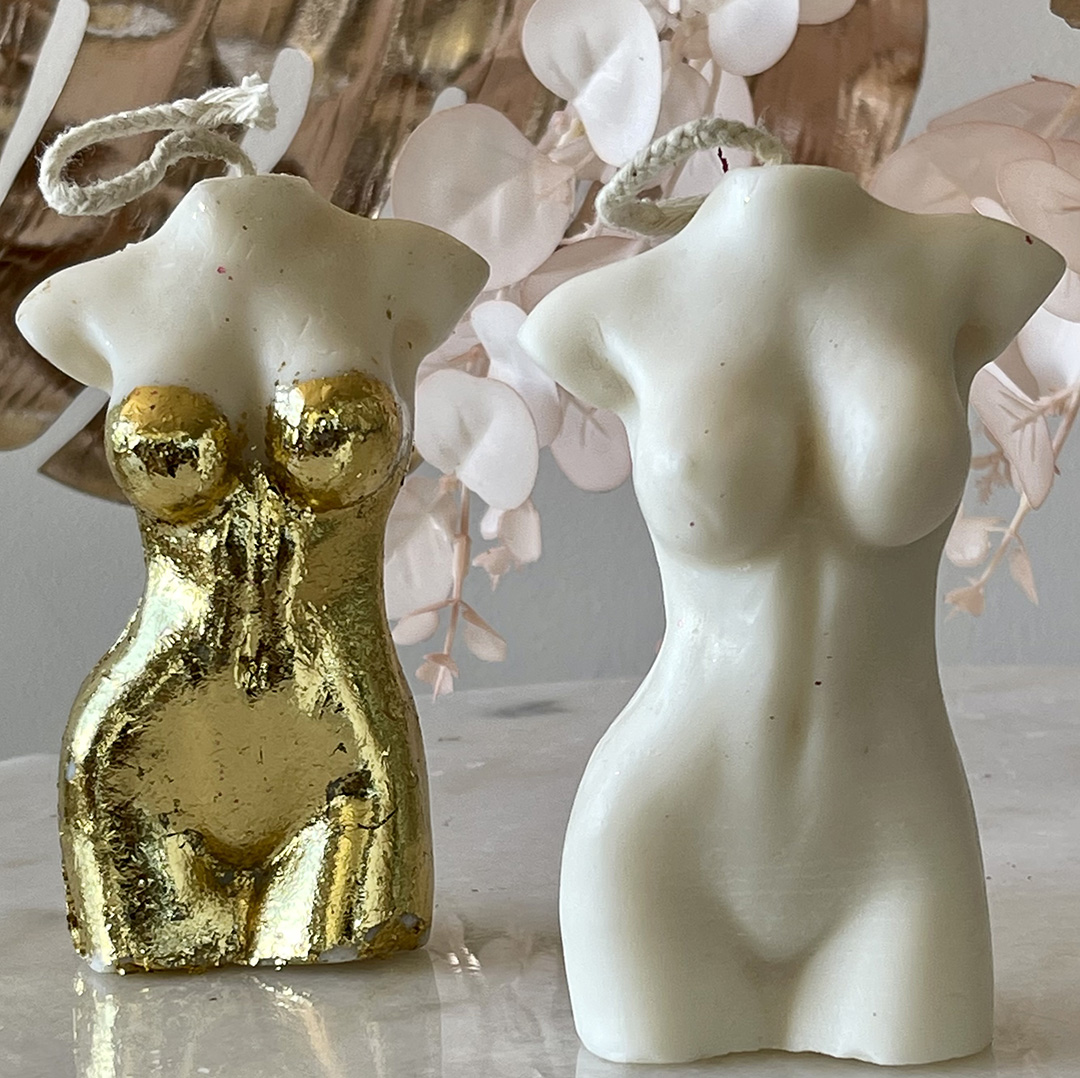 Marilyn Drip Candle Gold Leaf
