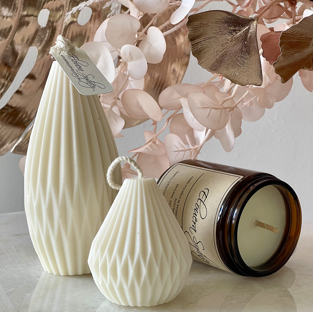 Origami Lantern, Pear & Amber Trio