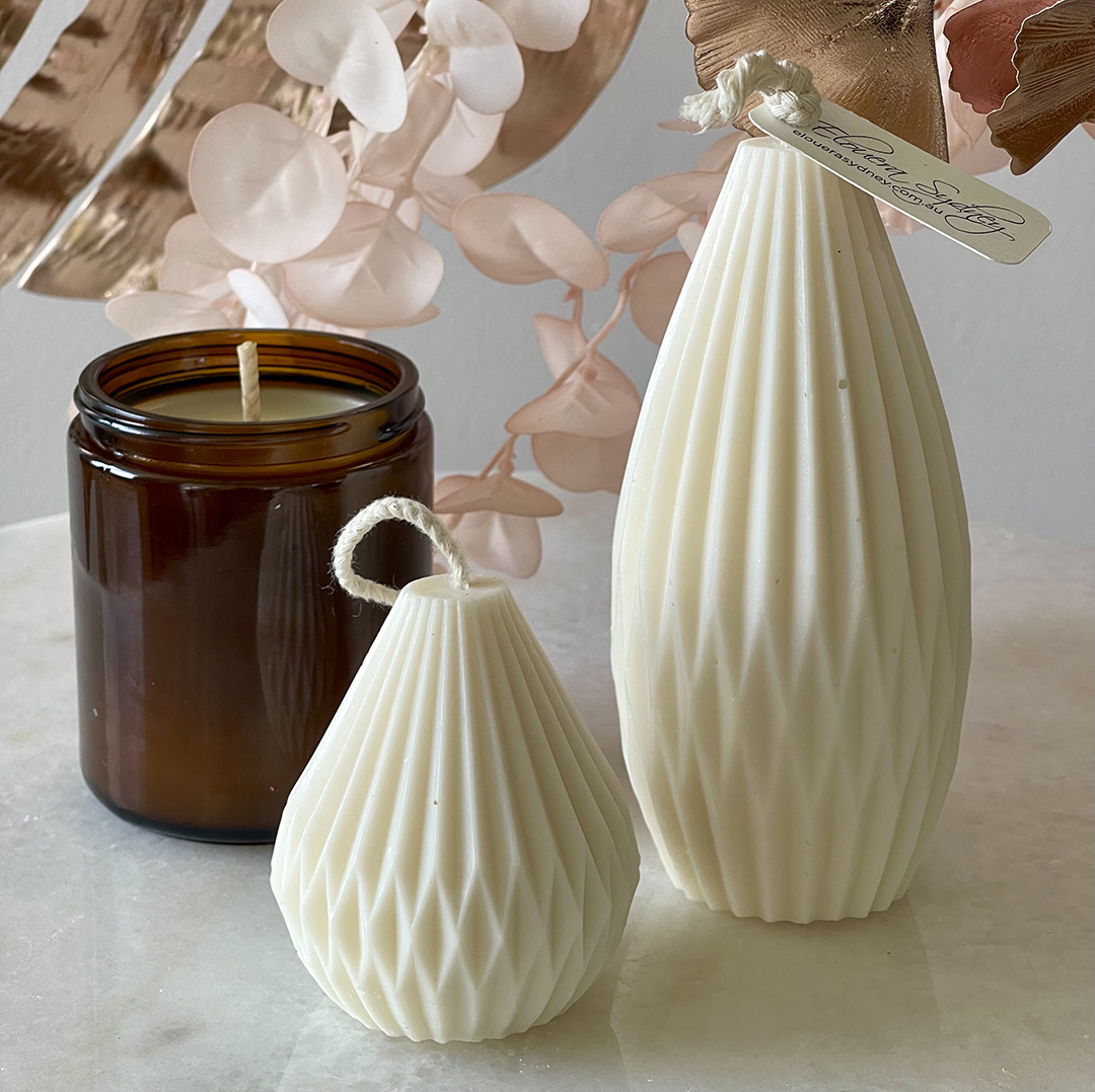 Origami Lantern, Pear & Amber Trio