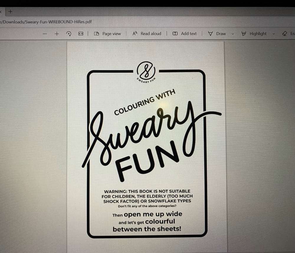 Sweary Fun Downloadable Adult Colouring Book