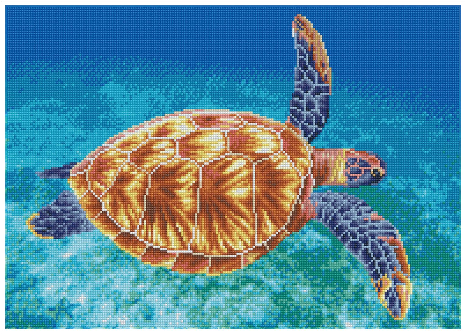 Diamond Dotz Graceful Swimmer With White Frame