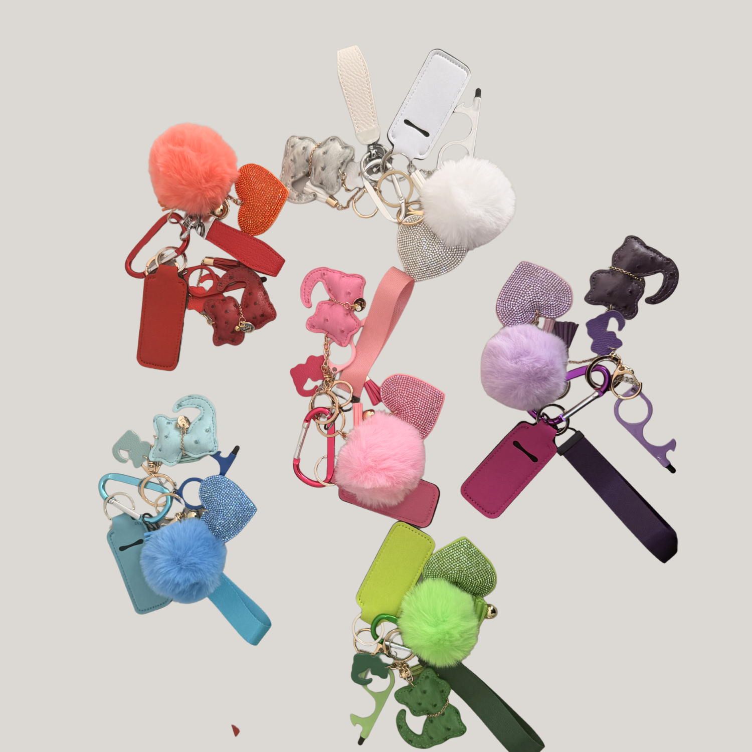 Colour Keychain Set – 7pc matching keychain set