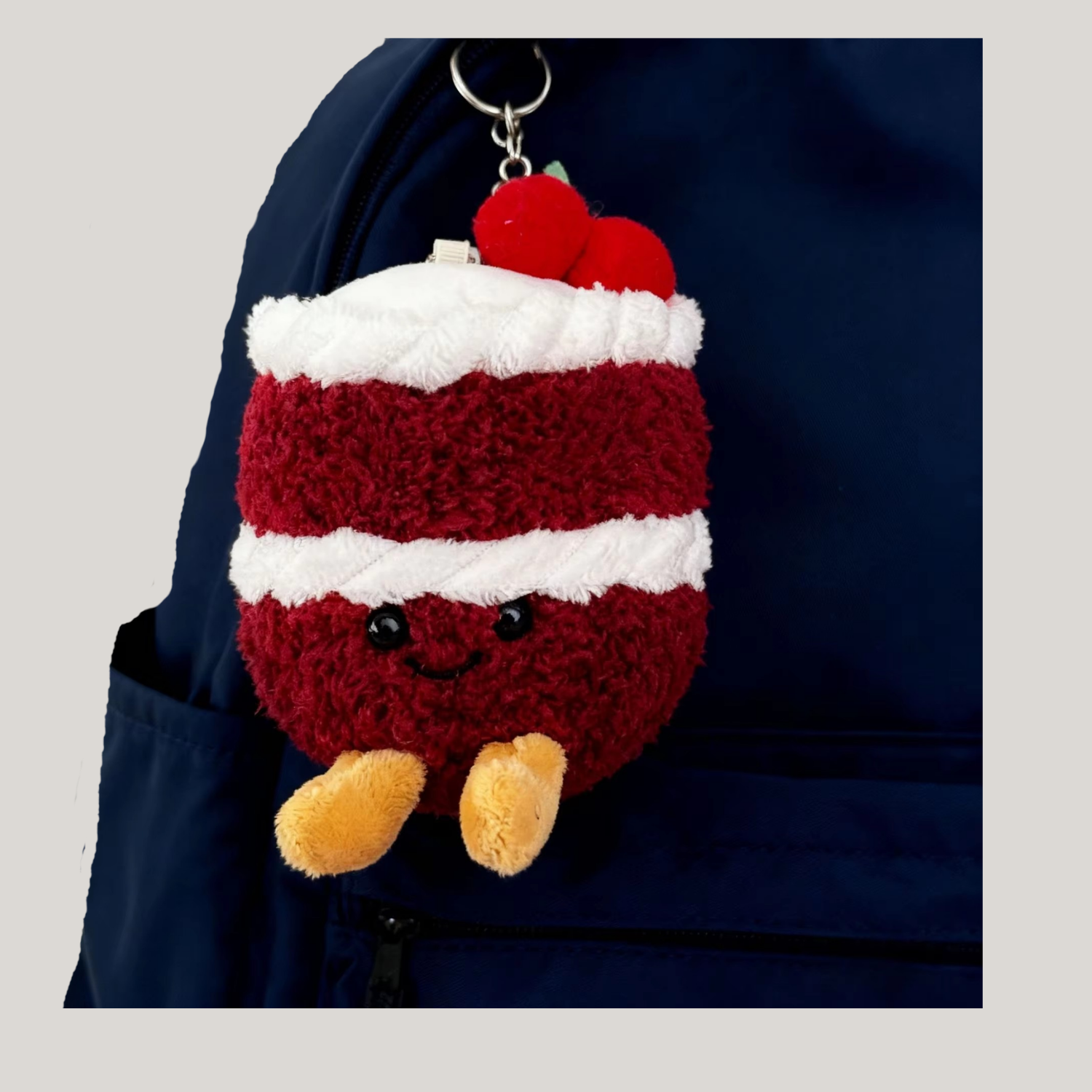 Cute Plush Keychain – Soft Fruit & Animal Bag Charms