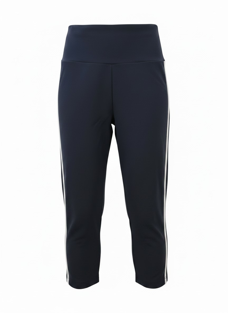 Ladies Mid Calf Capris with Side Stripes