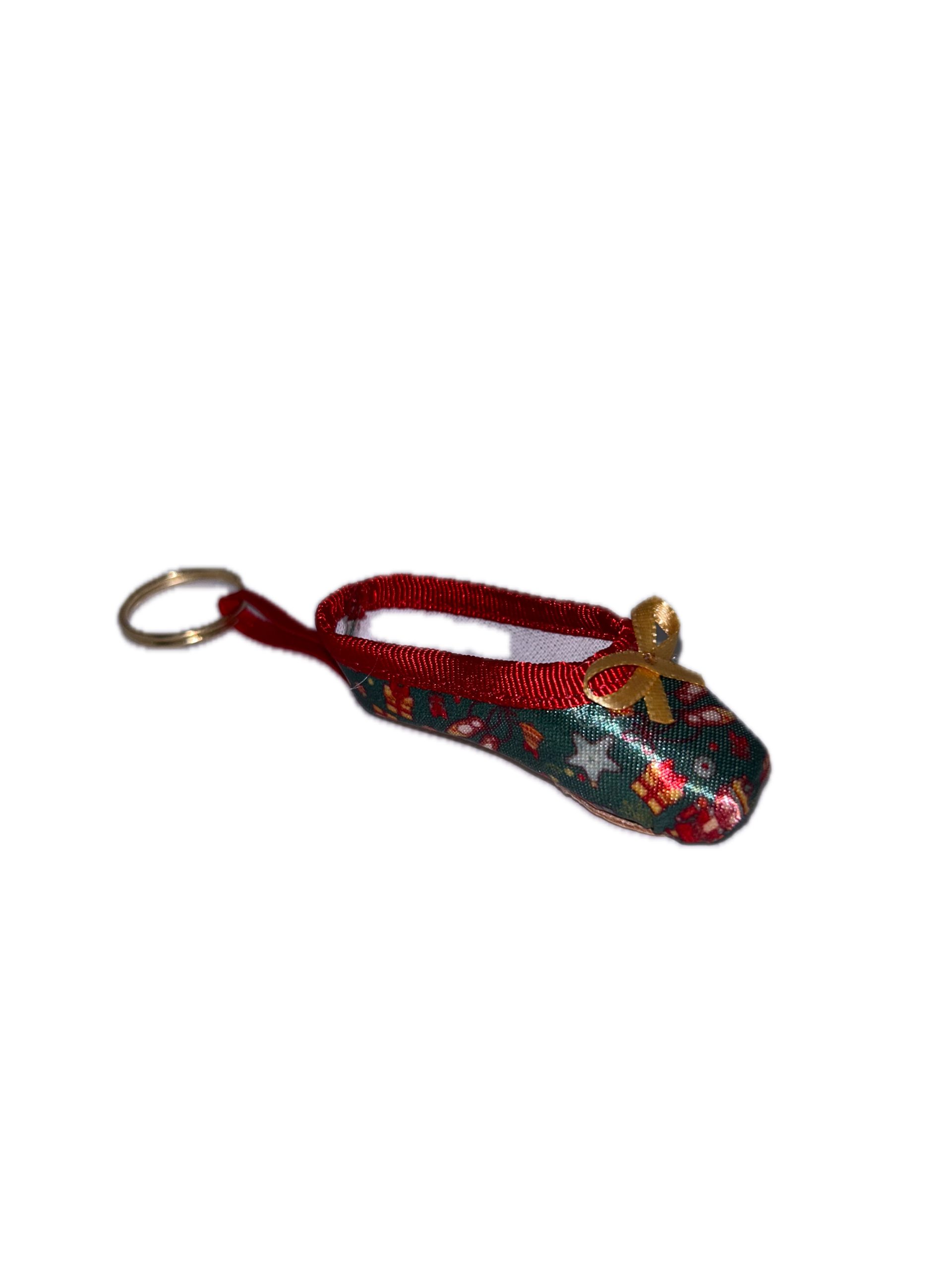 Christmas Mini Pointe Shoe Keychains