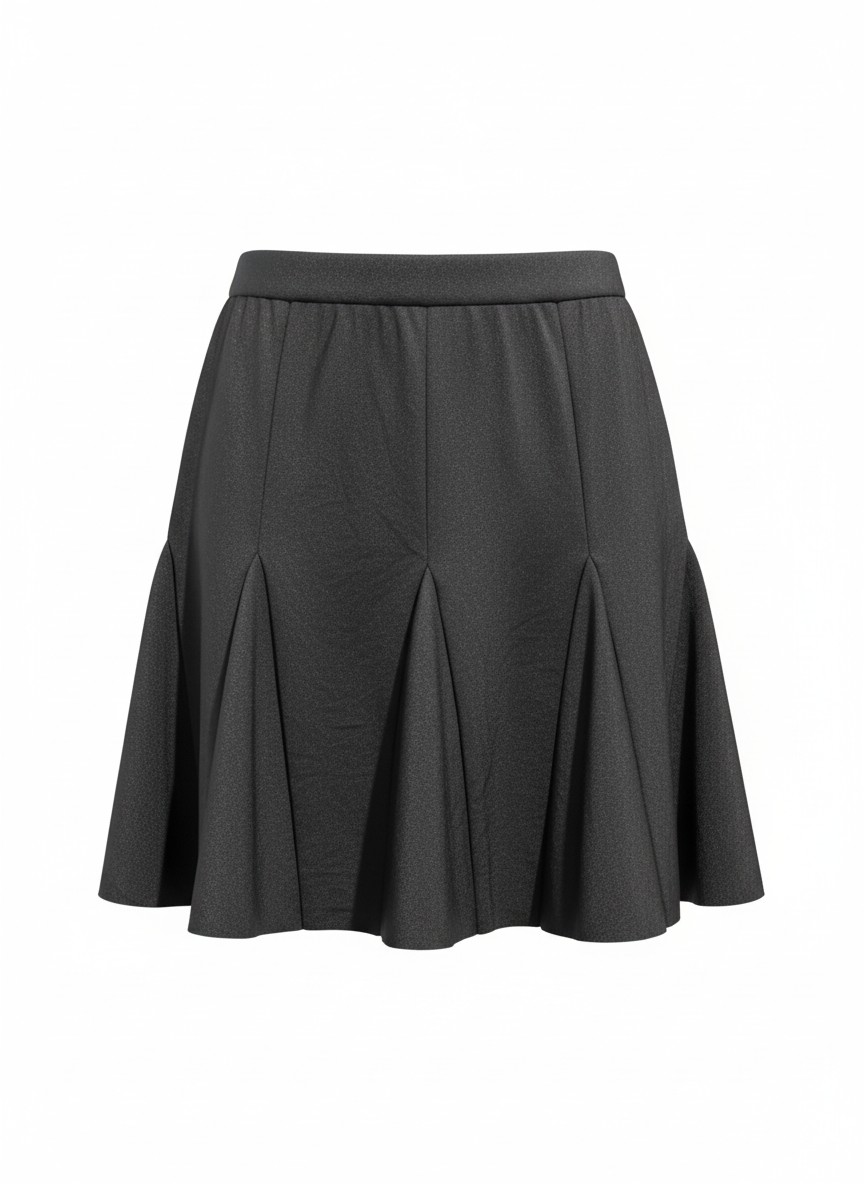 Women's Latin Mini-Skirt with Ruffles (Black)