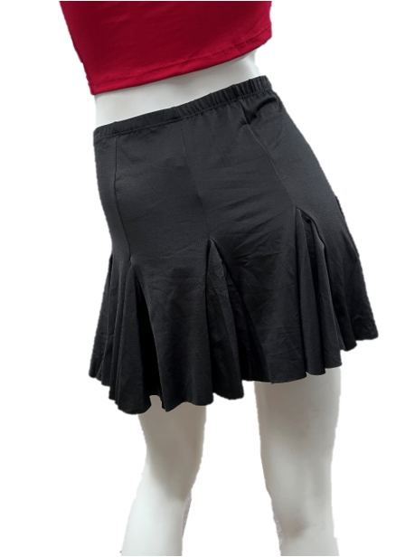 Women's Latin Mini-Skirt with Ruffles (Black)
