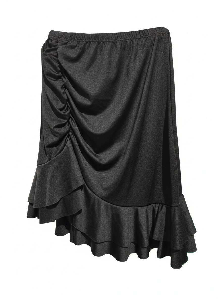 Women's Latin Ruffle Skirt with Side Ruching