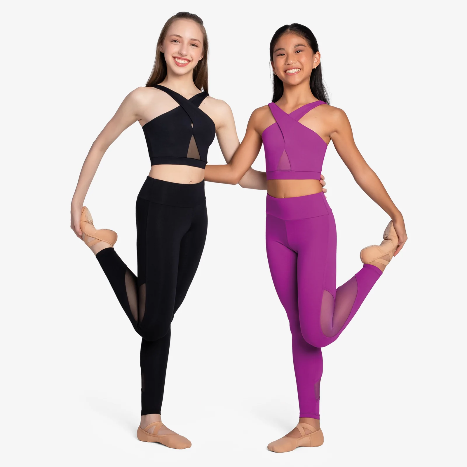 Child Leggings with Mesh Cutouts - Della