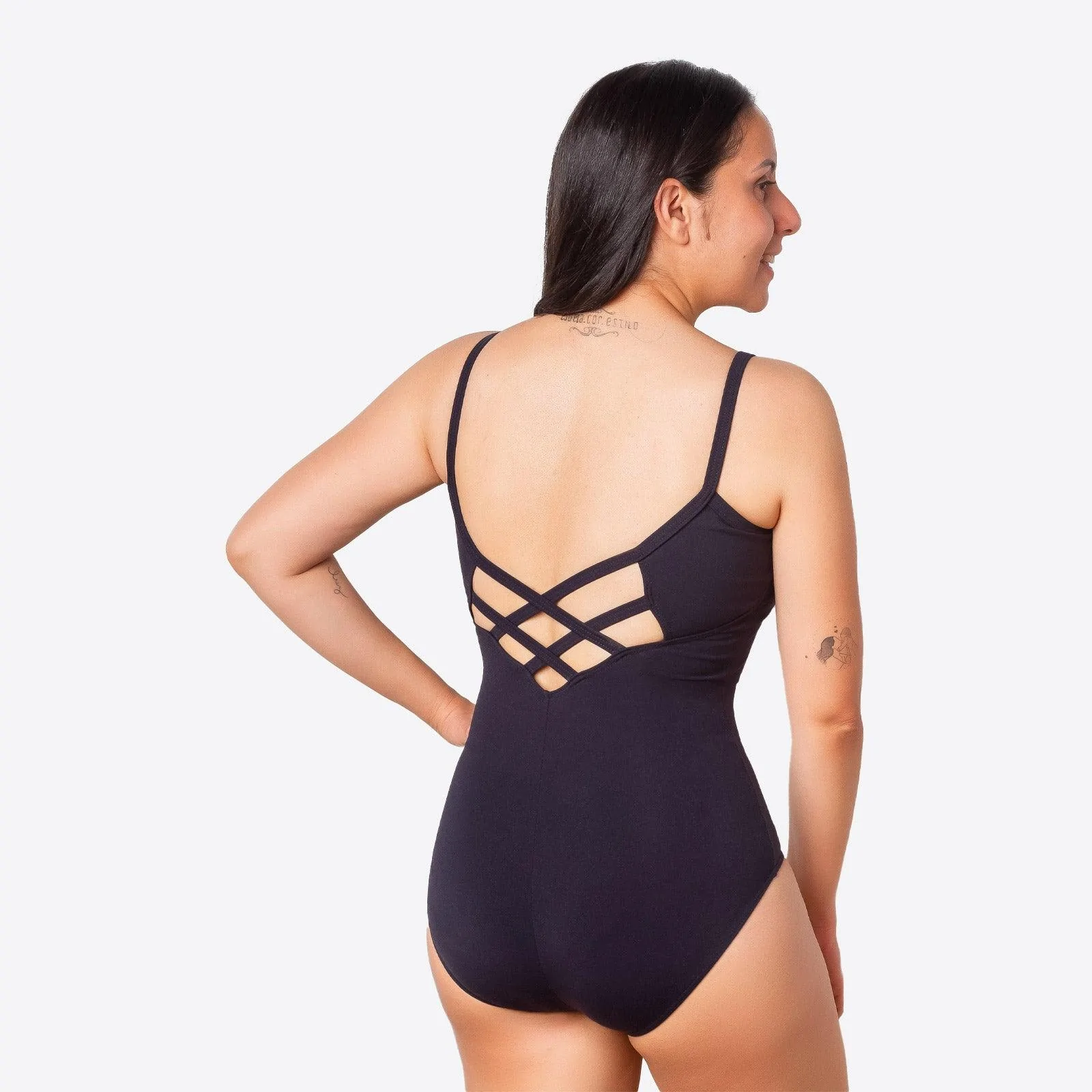 Adult Camisole Leotard with Low Strappy Back - Kehlani