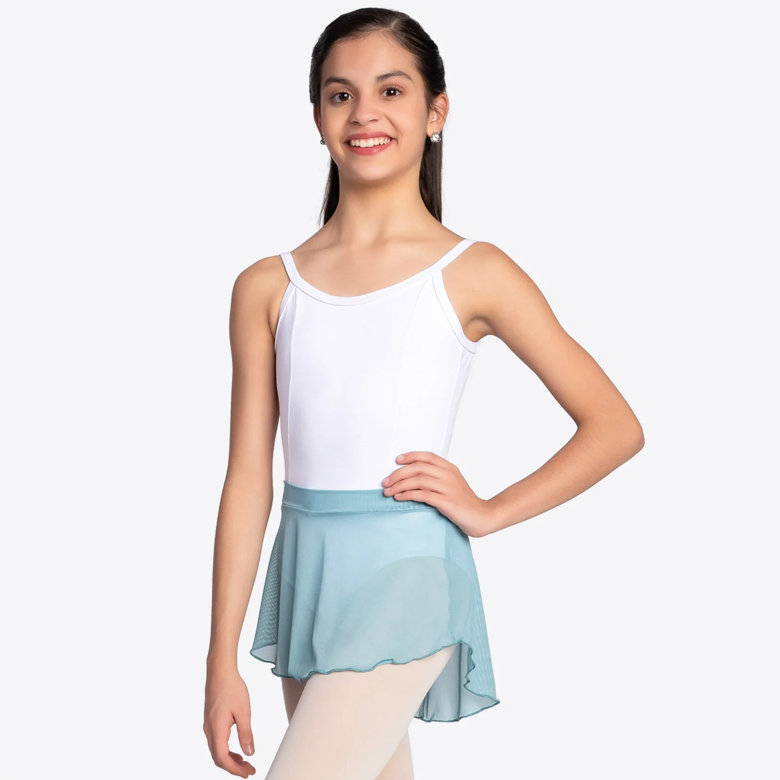Child Pull-On Mesh Skirt (Turkish Blue)