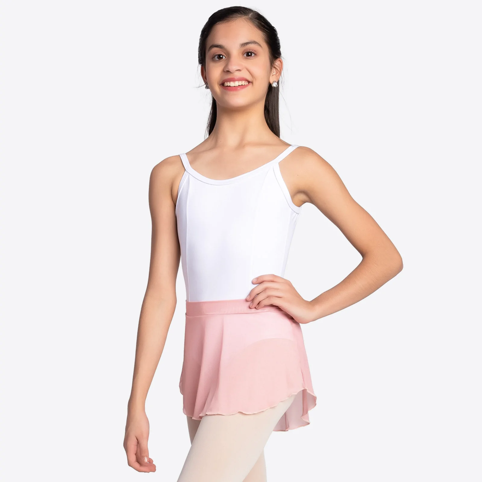 Child Pull-On Mesh Skirt (Petal Pink)