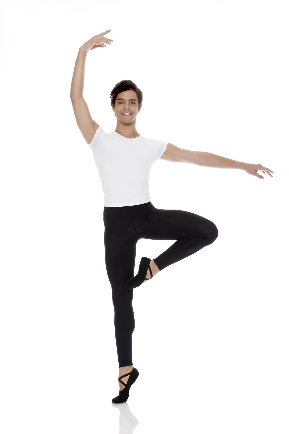 Boy's Ankle Length Black Ballet Tights - Cotton