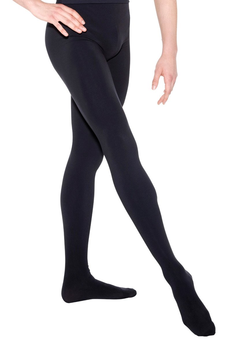 Men's/Boys Full Length Seamed Tights - White Cotton