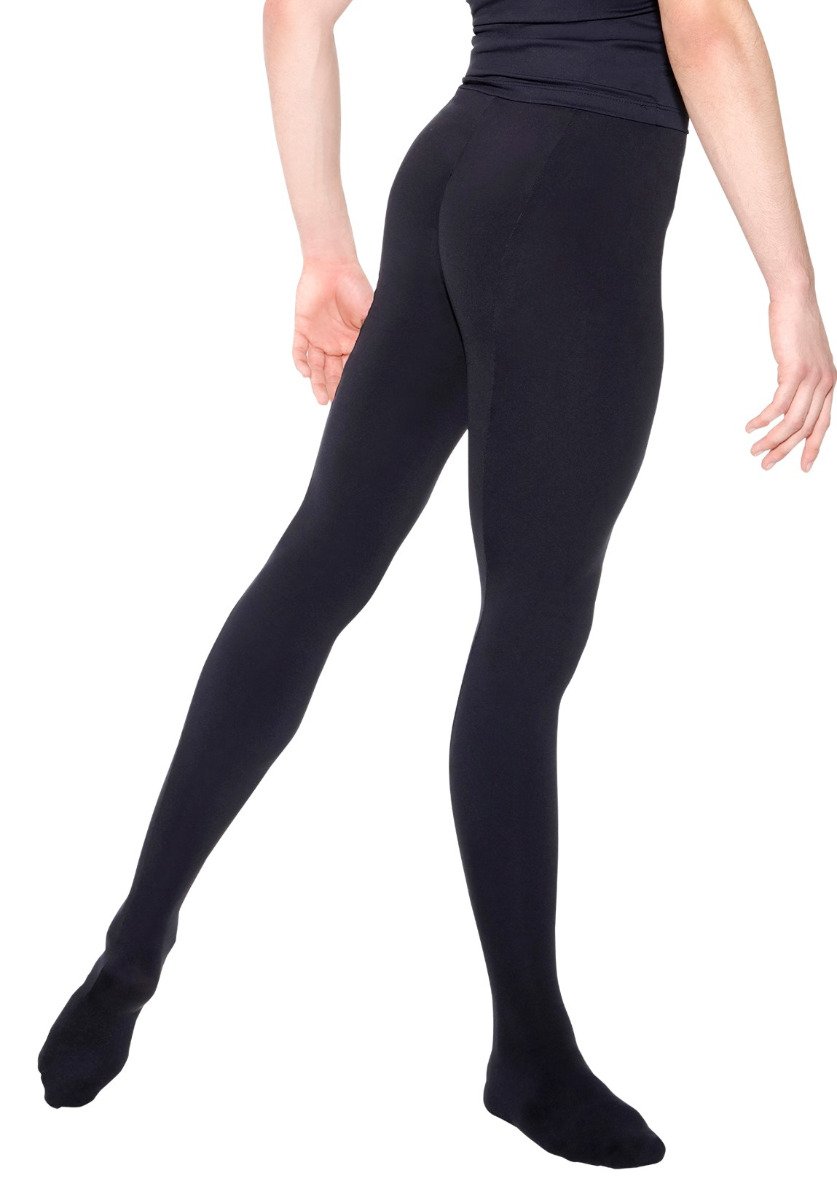 Men's/Boys Full Length Seamed Tights - White Cotton
