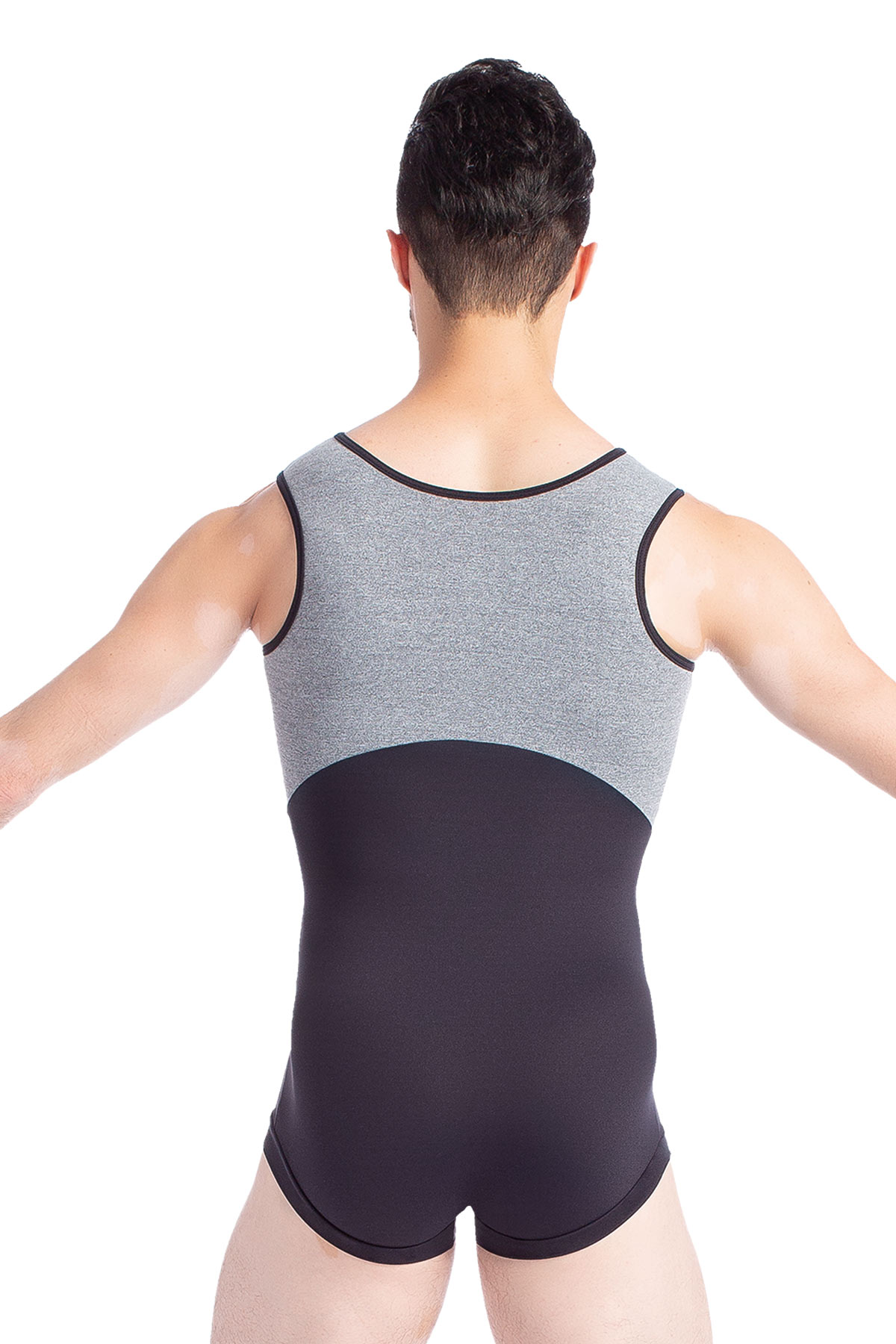 Men's Sleeveless Unitard with Front Zipper