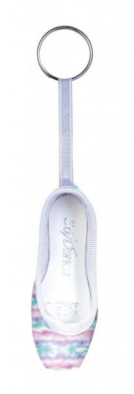 Pointe Shoe Key Ring Tie Dye