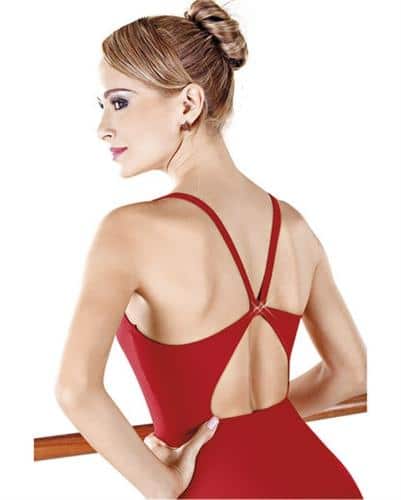 Ladies Rhinestone Back Leotard - Black