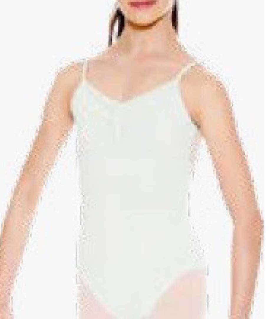 Girls Strap &amp; Mesh Back Leotard - Black